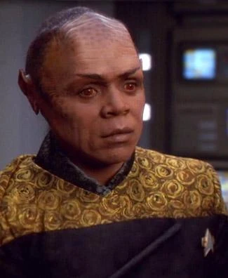 Tuvix standing in Voyager corridor